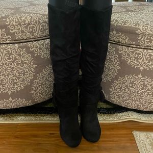 Black Kitten Heel Boots
